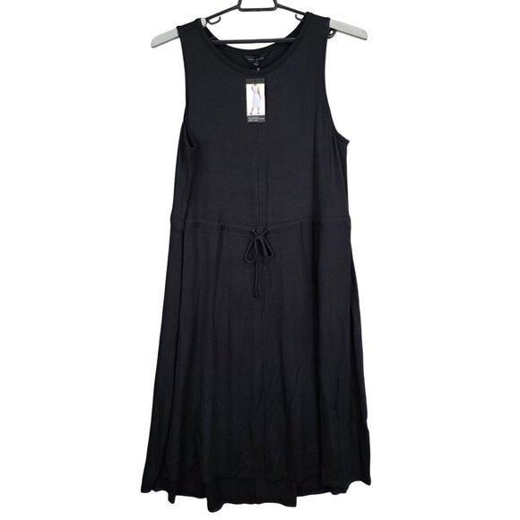 Womens The Limited Black Sleeveless Midi Dress Rayon Spandex Blend Size XXL - Picture 1 of 9